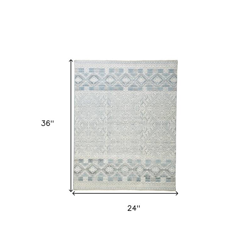 Suvux Geometric Modern Durable Area Rug By HomeRoots - 2' x 3'
