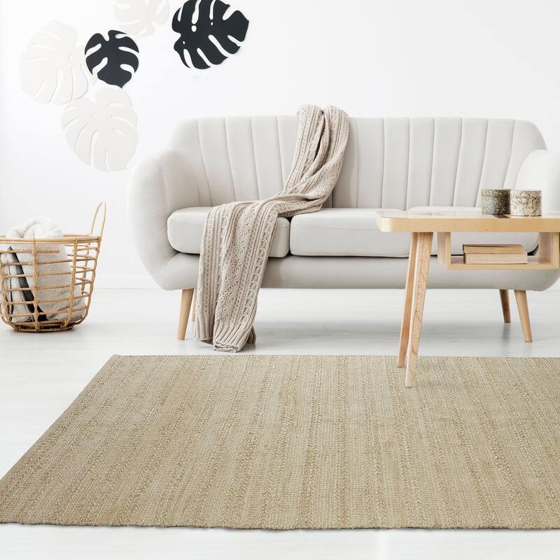 Sevita Nia Abel Farmhouse Striped Hand-Woven Jute Area Rug