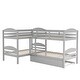 preview thumbnail 10 of 40, Functional and Aesthetic Design Twin L-Shaped Bunk bed with Trundle, Elegant Design Twin L-Shaped Bunk bed with Trundle