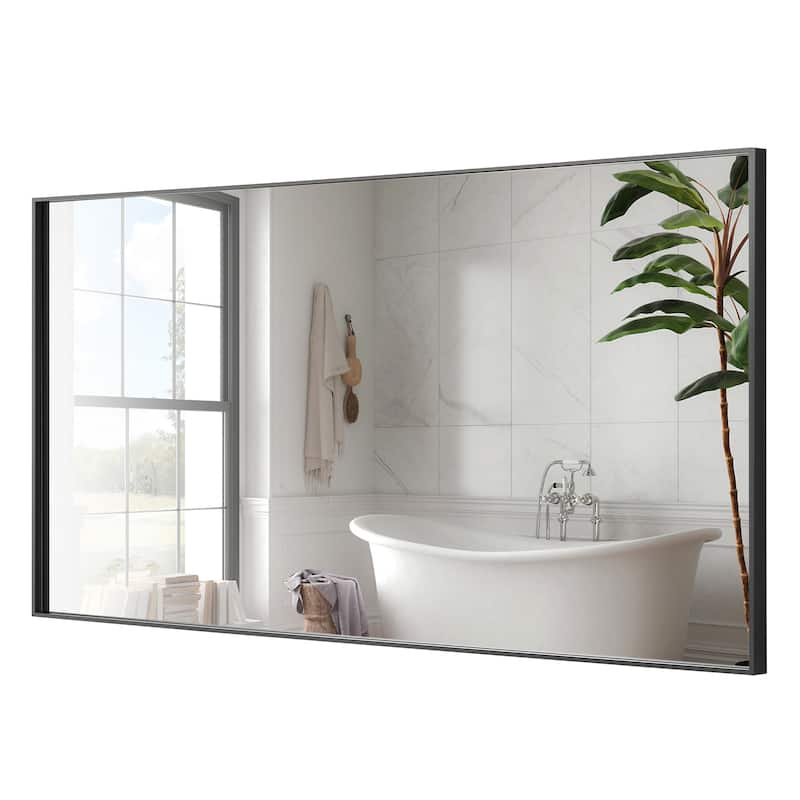 Modern Rectangle Framed Bathroom Vanity Mirror Accent Wall Mirror