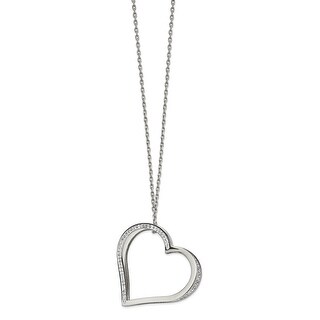 Stainless Steel Polished Love Necklace 18 Inches Long