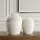 preview thumbnail 5 of 5, Uttermost Luna Ridge White Ceramic Vases Set/2