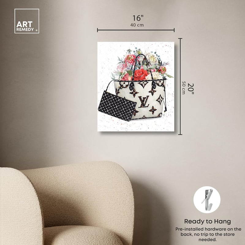 Floral Summer Bag Acrylic by Art Remedy, Ready to Hang