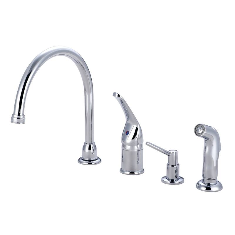 Chatham Single-Handle Widespread Kitchen Faucet - Polished Chrome