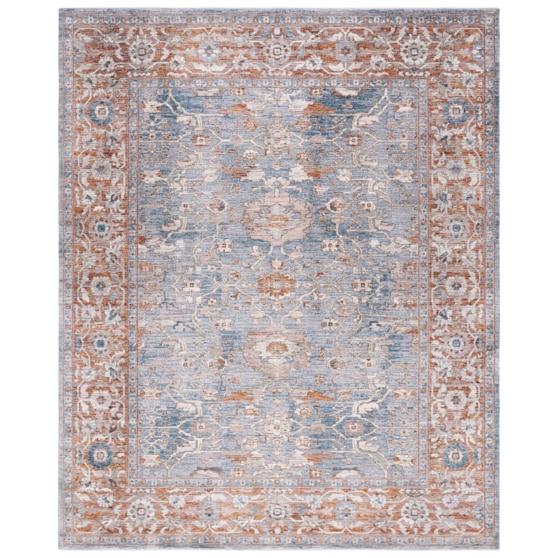 SAFAVIEH Heirloom Glynis Traditional Oriental Rug - 8' x 10' - Grey/Blue Rust