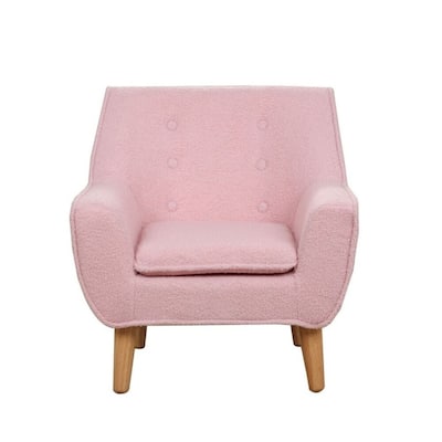 Aria Home Pink Teddy Club Kids Arm Chair with Foam Seat Washable Cover