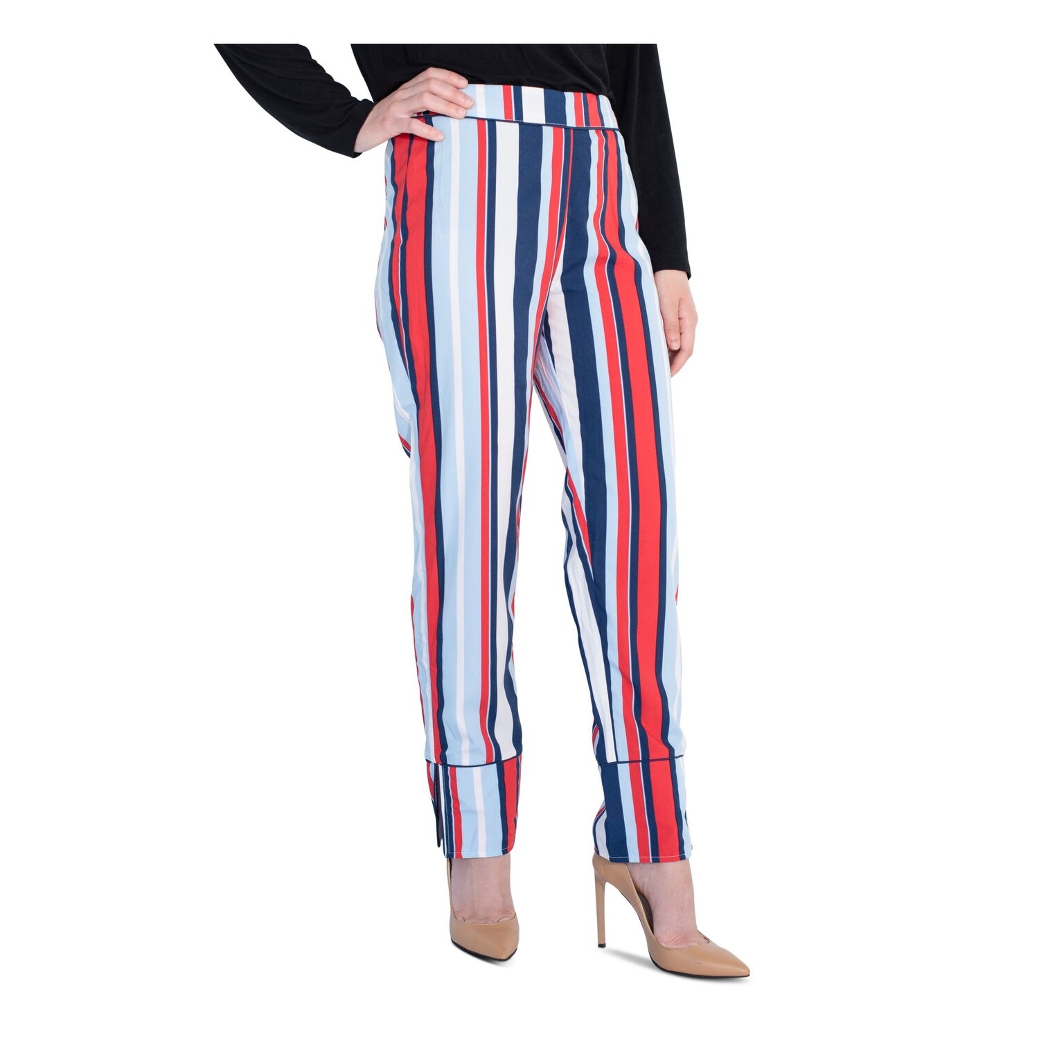 women's striped high waisted pants