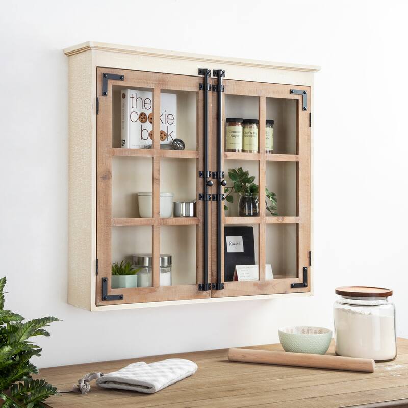 Kate and Laurel Hutchins Decorative Wood Wall Cabinet