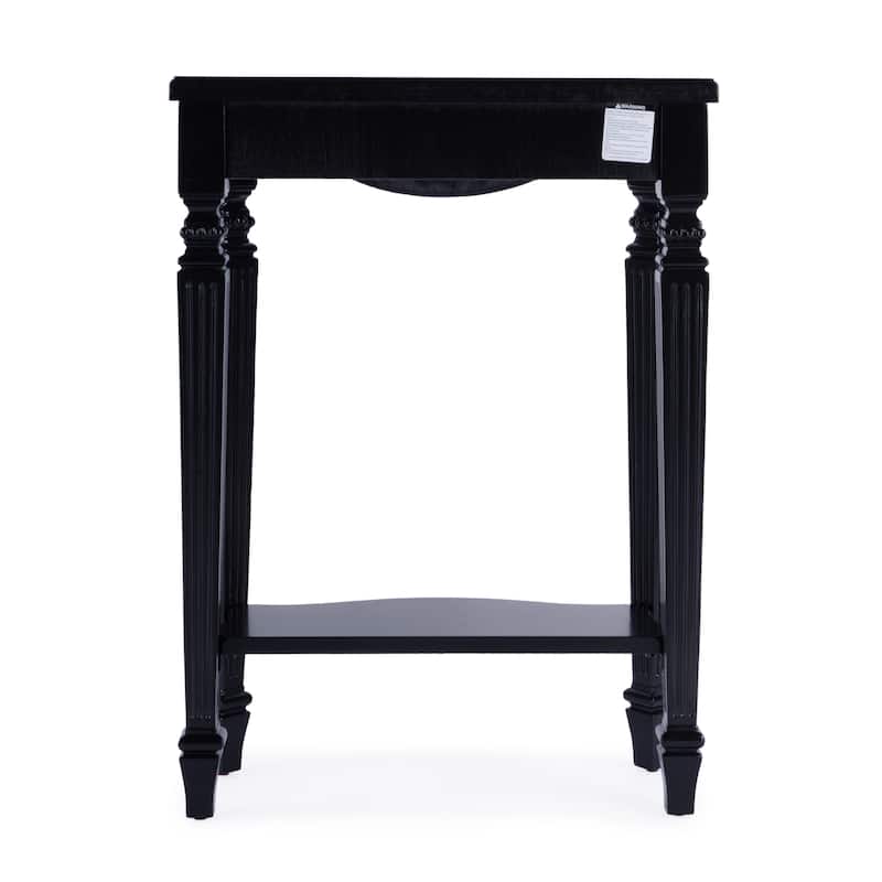 Cheshire 22 in. W Rectangular Wood Ballerina Console Table with Open Shelf