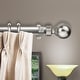 preview thumbnail 3 of 2, InStyleDesign Globe Decorative Traverse Adjustable Rod 30 to 48-inch - Silver Finish - Satin Nickel