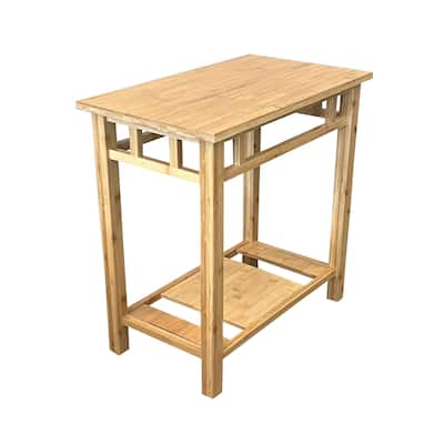 Zen Recliner Table with Lower Shelf in Natural