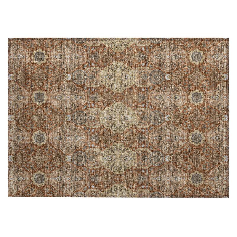 Machine Washable Indoor/ Outdoor Global Budden Chantille Rug
