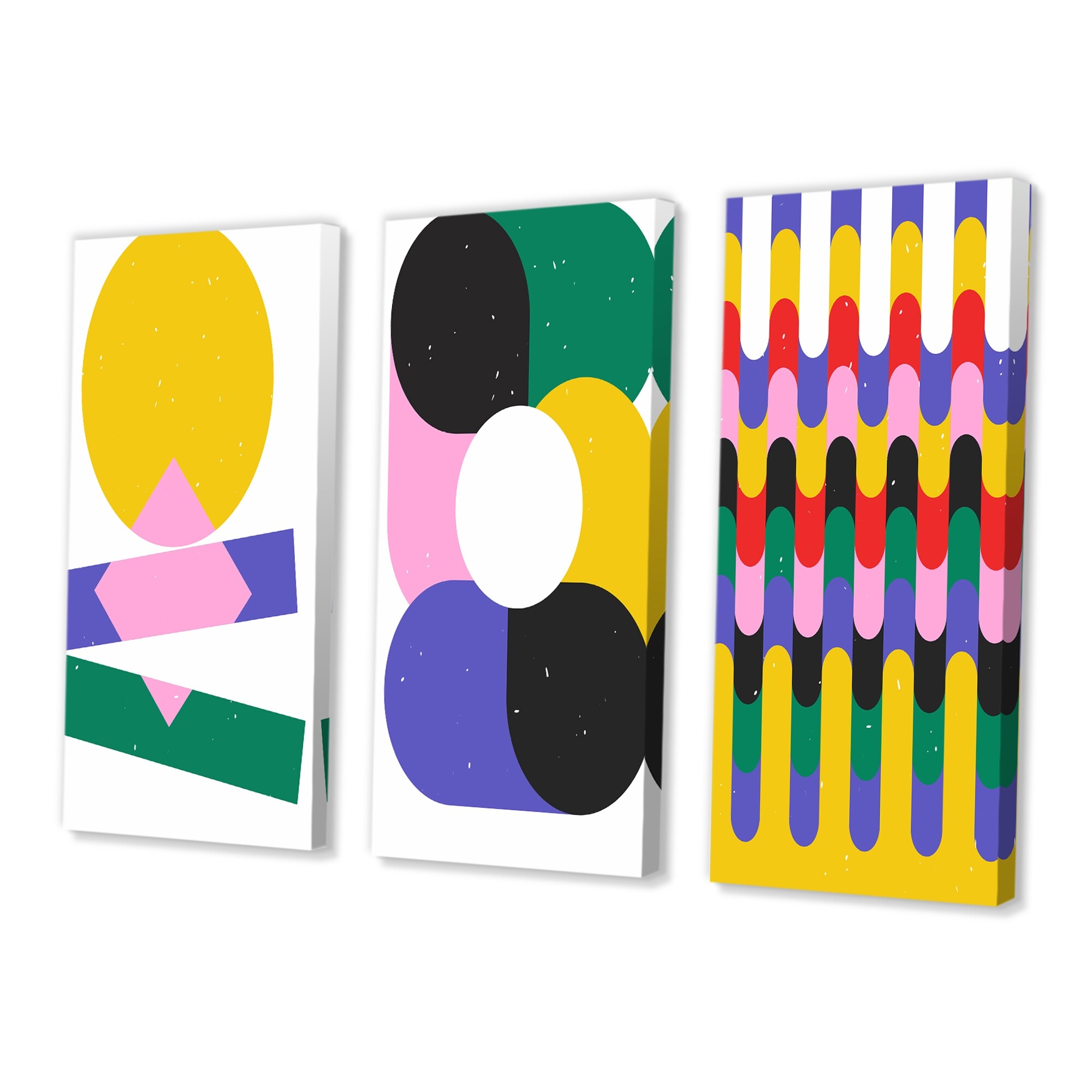 Retro Abstract Minimalist Colorful Geometrics VII - Modern Art Print by Designart-image