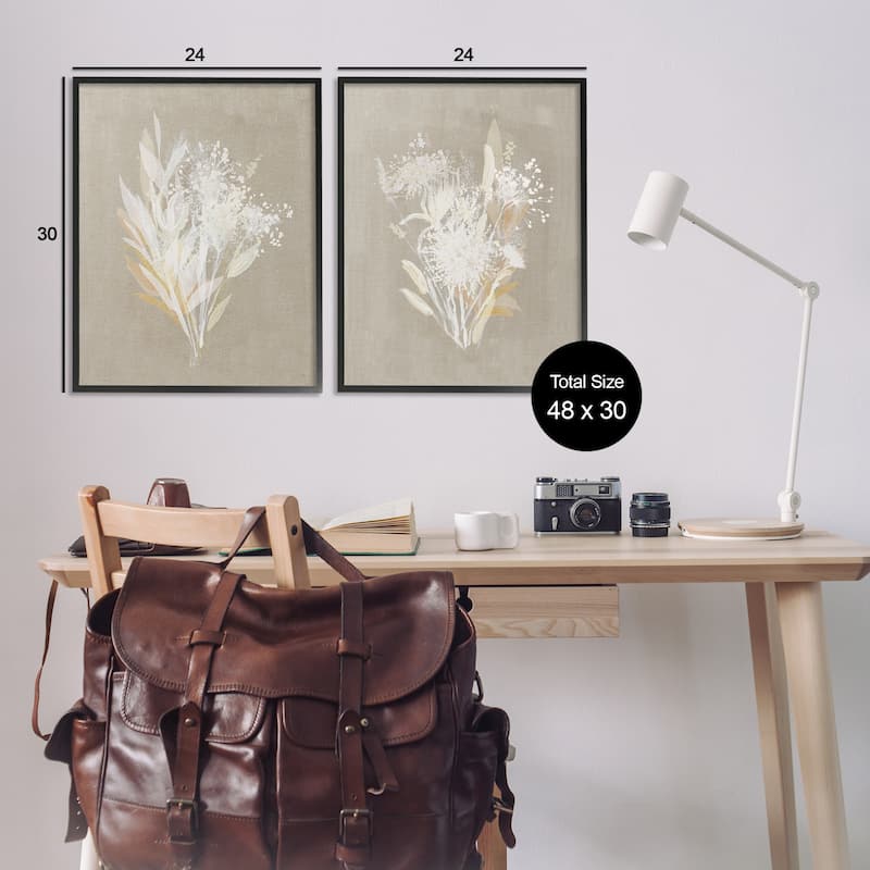 Stupell Natural Herb Impression Framed Giclee Art Design By Susan Jill (Set of 2)