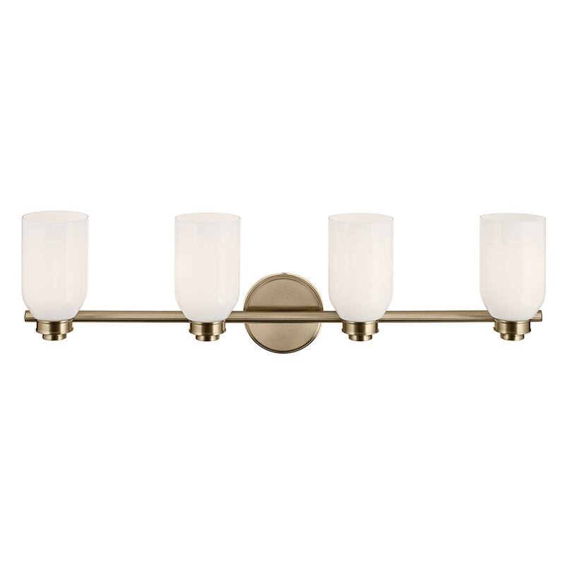 Kichler Lighting Shae 31" 4-Light Vanity Light with White Opal Glass in Champagne Bronze
