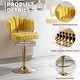 preview thumbnail 9 of 36, HOMEFUN Velvet Swivel Adjustable Height Scallop Bar Stools With Footrest(set of 2)