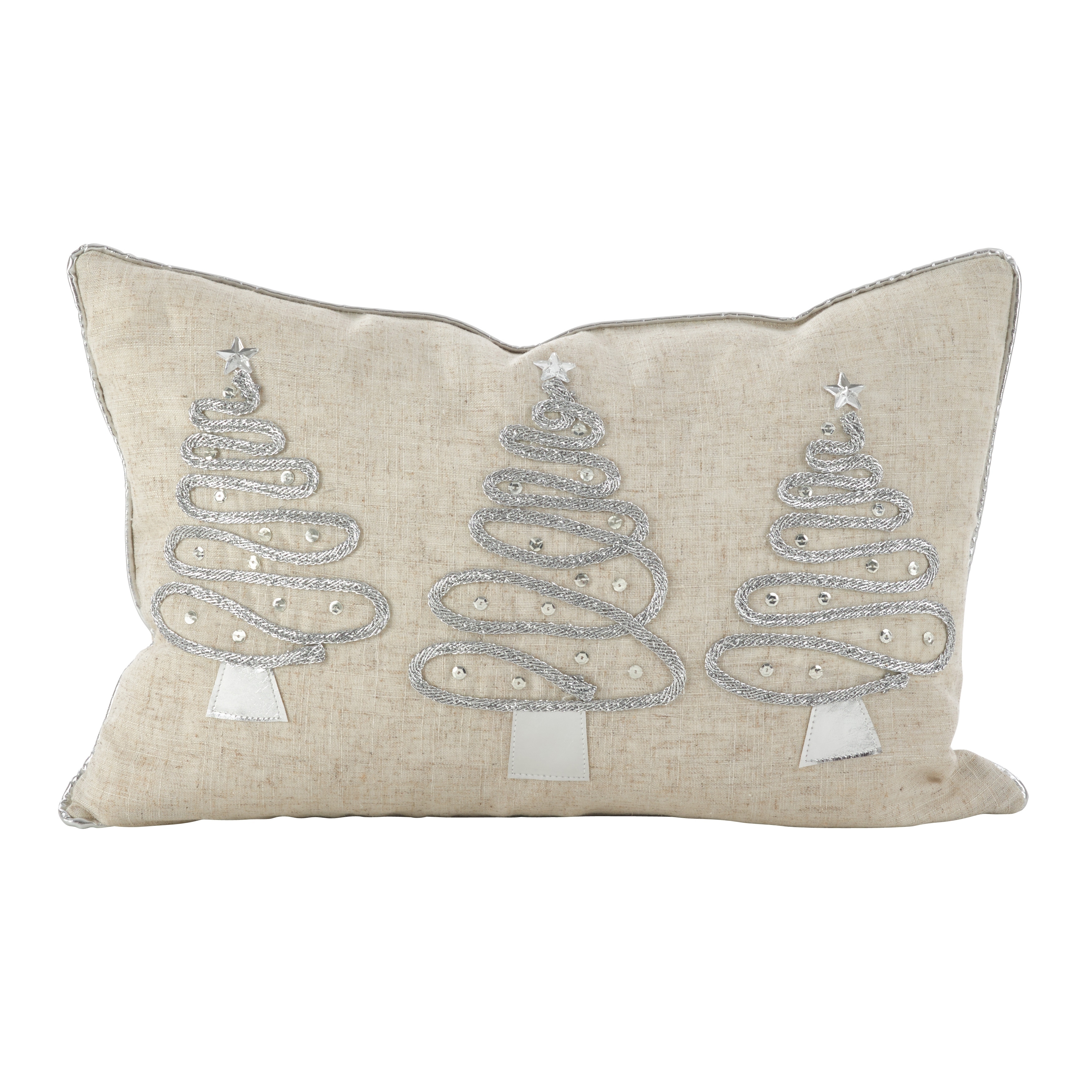 Silver christmas pillows online