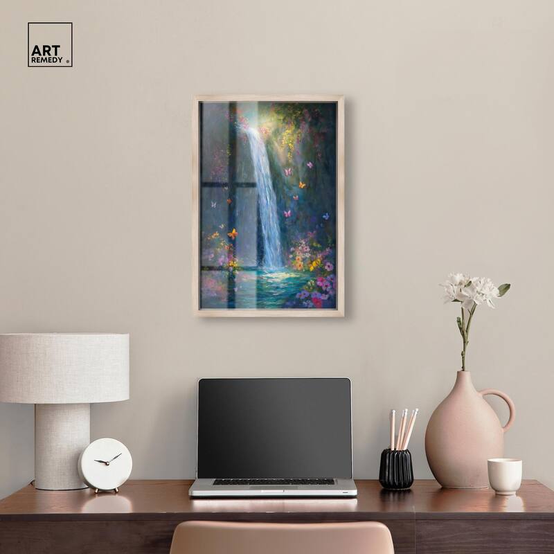 Hidden Falls II Shadowbox by Art Remedy