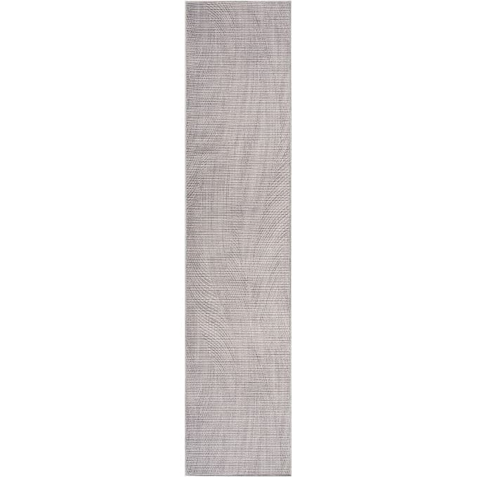 Nourison Washables Indoor Grey Abstract Area Rug - 2' 2" x 8' - Grey/Ivory - Runner