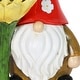 preview thumbnail 5 of 13, Exhart Solar Sunflower Simon Garden Gnome Statue, 12 Inch