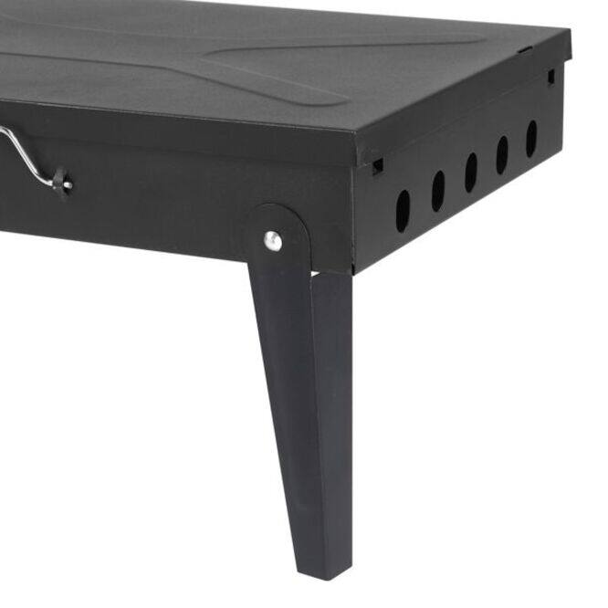 Portable Square Charcoal Grill- Black