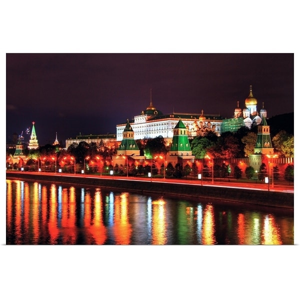 "Kremlin in Moscow in front of river Moskva." Poster Print