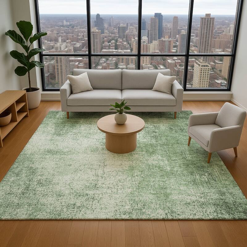 Premium Washable Super Soft Mayfield Rug - Green - 3' x 5'