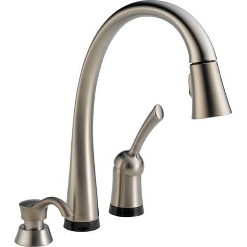 Shop Delta 980t Sd Dst Pilar Pull Down Kitchen Faucet With On Off