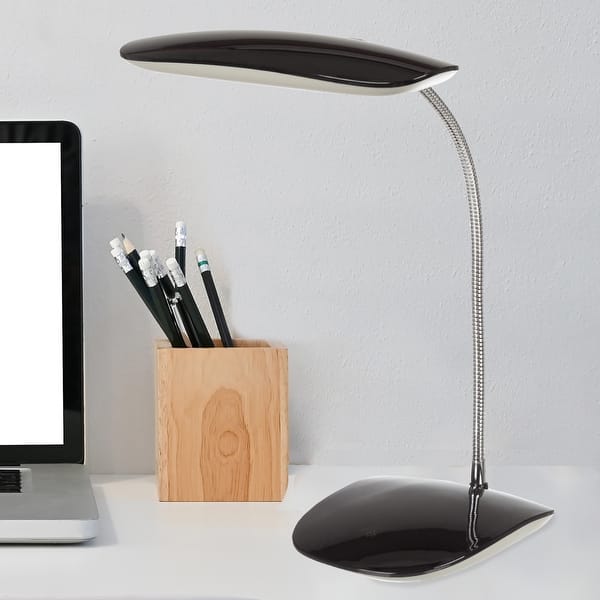 slide 2 of 7, Touch-Activated LED with Flexible Gooseneck Desk Lamp, Black