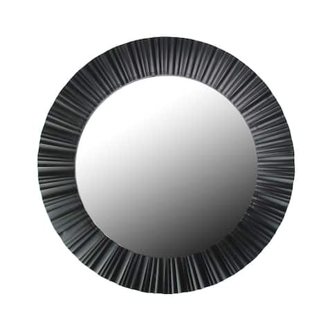 Buy Black, Round Mirrors Online at Overstock | Our Best ... This modern mirror with its rippled design is an affordable option that is perfect to add a pop of dahlia flower shaped decorative wall mirror: