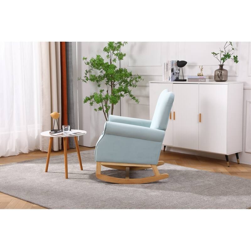 Modern Upholstered Rocking Chair for Playroom,Bedroom and Living Room