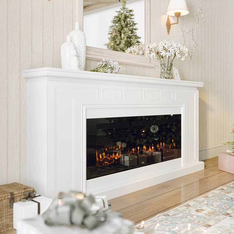 Clihome Ultra-thin Recessed Wall-Mounted Electric Fireplace