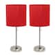 Option Brushed Steel/Red Shade