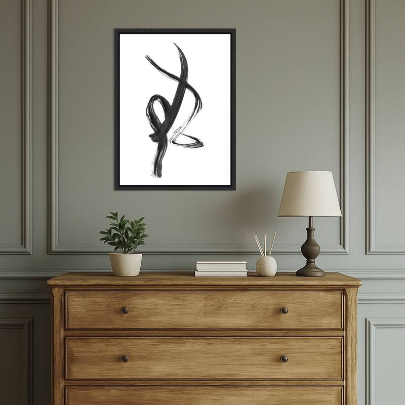 Brush Stroke No. 1 by Danushka Abeygoda (18 x 24 in.), Framed Canvas Wall Art Print