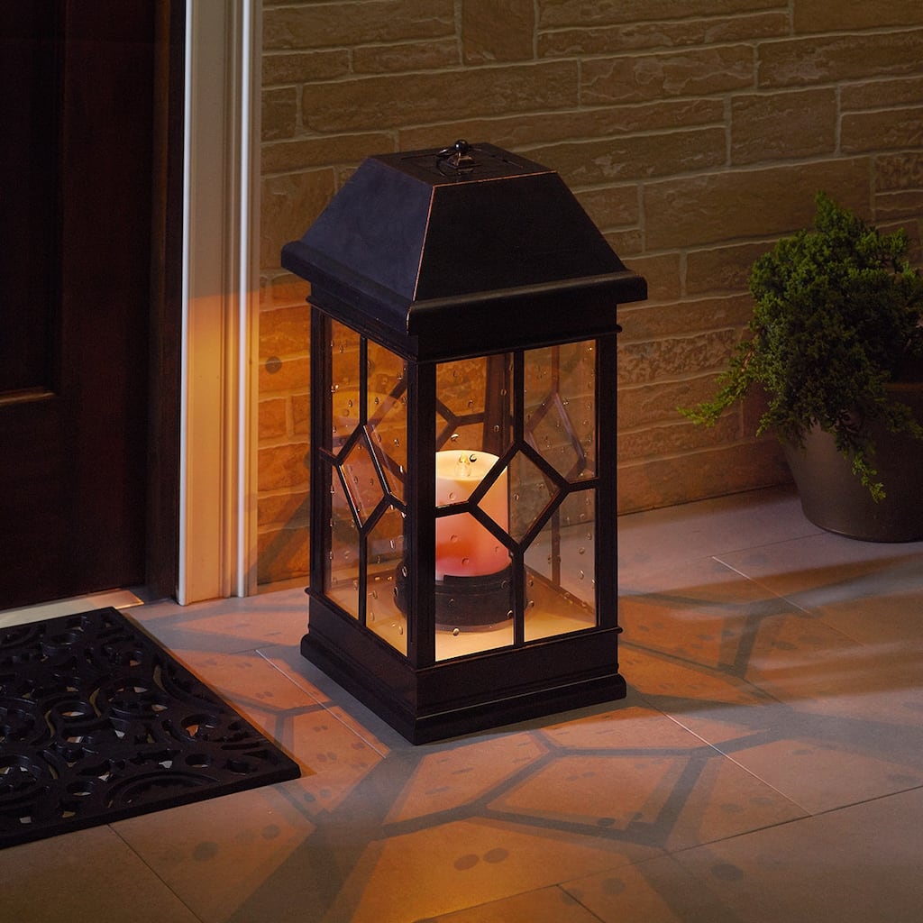 San Felipe Estate Solar Lantern - Antique Bronze