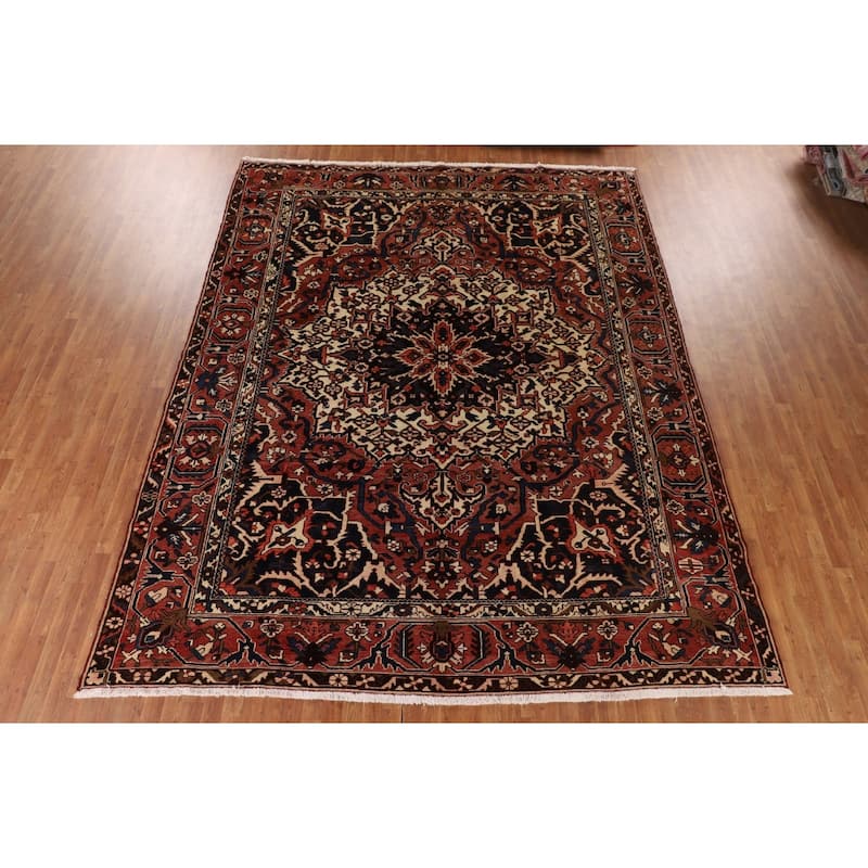 Bakhtiari Persian Vintage Rug Hand-Knotted Wool Carpet - 10'0"x 12'6"