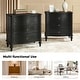 preview thumbnail 3 of 27, HULALA HOME Alois Traditional 3-Drawer End Table with Built-in Charging Station and Solid Wood Spindle Legs Set of 2