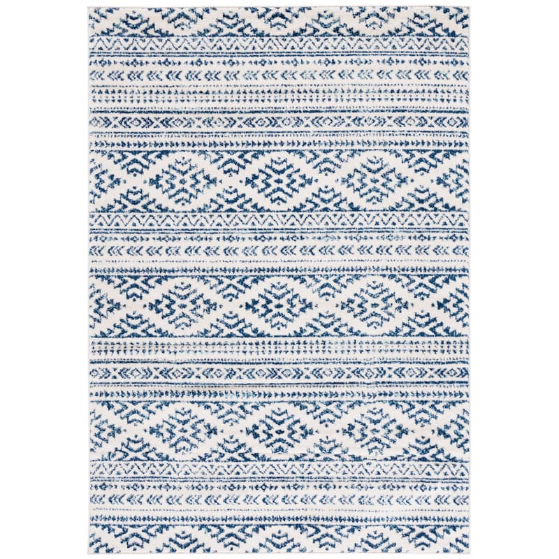 SAFAVIEH Tulum Bora Moroccan Boho Chic Area Rug - 2' x 3' - Ivory/Navy