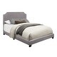 preview thumbnail 8 of 12, Modern Nailhead Trim Upholstered Platform Bed Frame