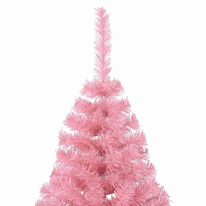 vidaXL Artificial Pre-lit Christmas Tree Pink in PVC - 59.06 in