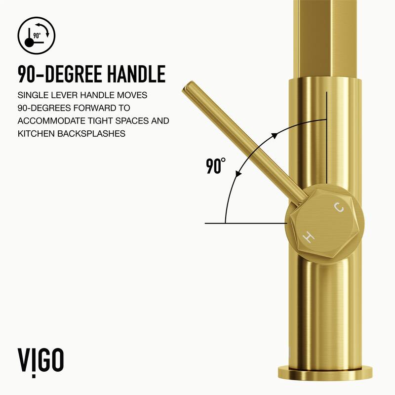 Vigo VG02034 Hart 1.8 GPM 18" H Single Handle Single Hole Pre-Rinse