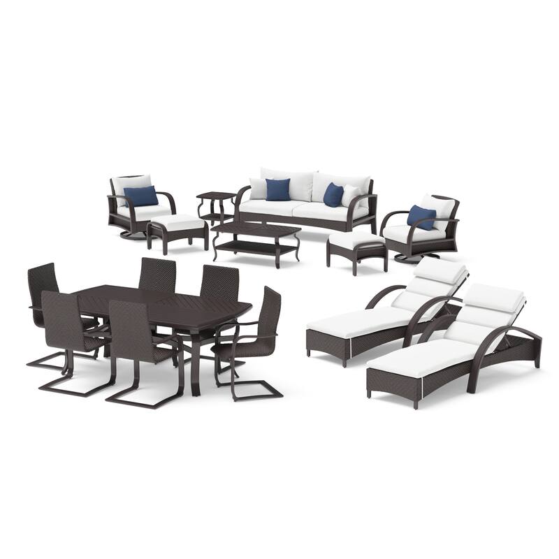 Barcelo 16 Piece Sunbrella Outdoor Patio Estate Collection