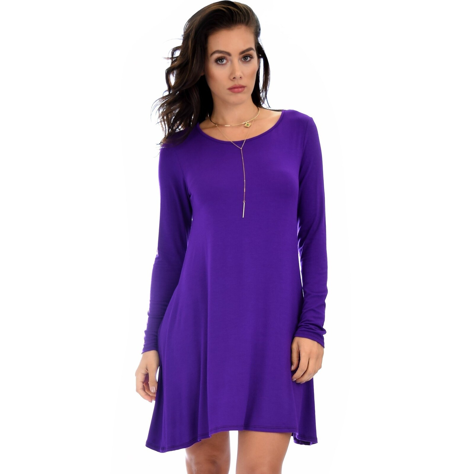 purple tunic dress