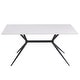 preview thumbnail 41 of 131, Elega Modern Sintered Stone Dining Table Modern Trestle Base Powder-Coated Steel Frame Kitchen Table - 47"-71"
