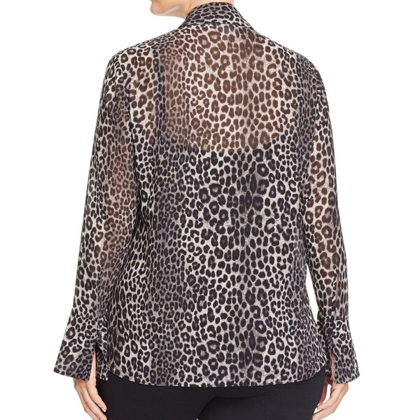 michael kors leopard blouse