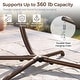 preview thumbnail 9 of 53, Oversized 1-Person Foldable Hanging Egg Chair - Wicker Swing Chair with Stand, Portable for Indoor Outdoor Patio