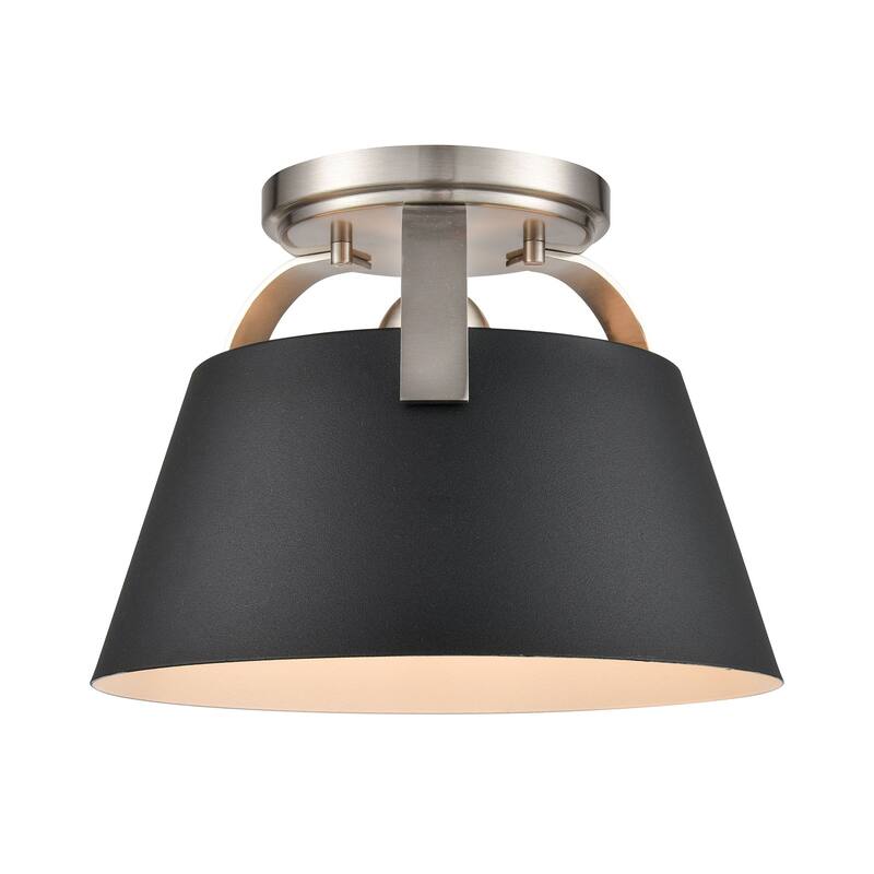 Elk Home Jepson 9.5'' Wide 1-Light Semi Flush Mount - Matte Black