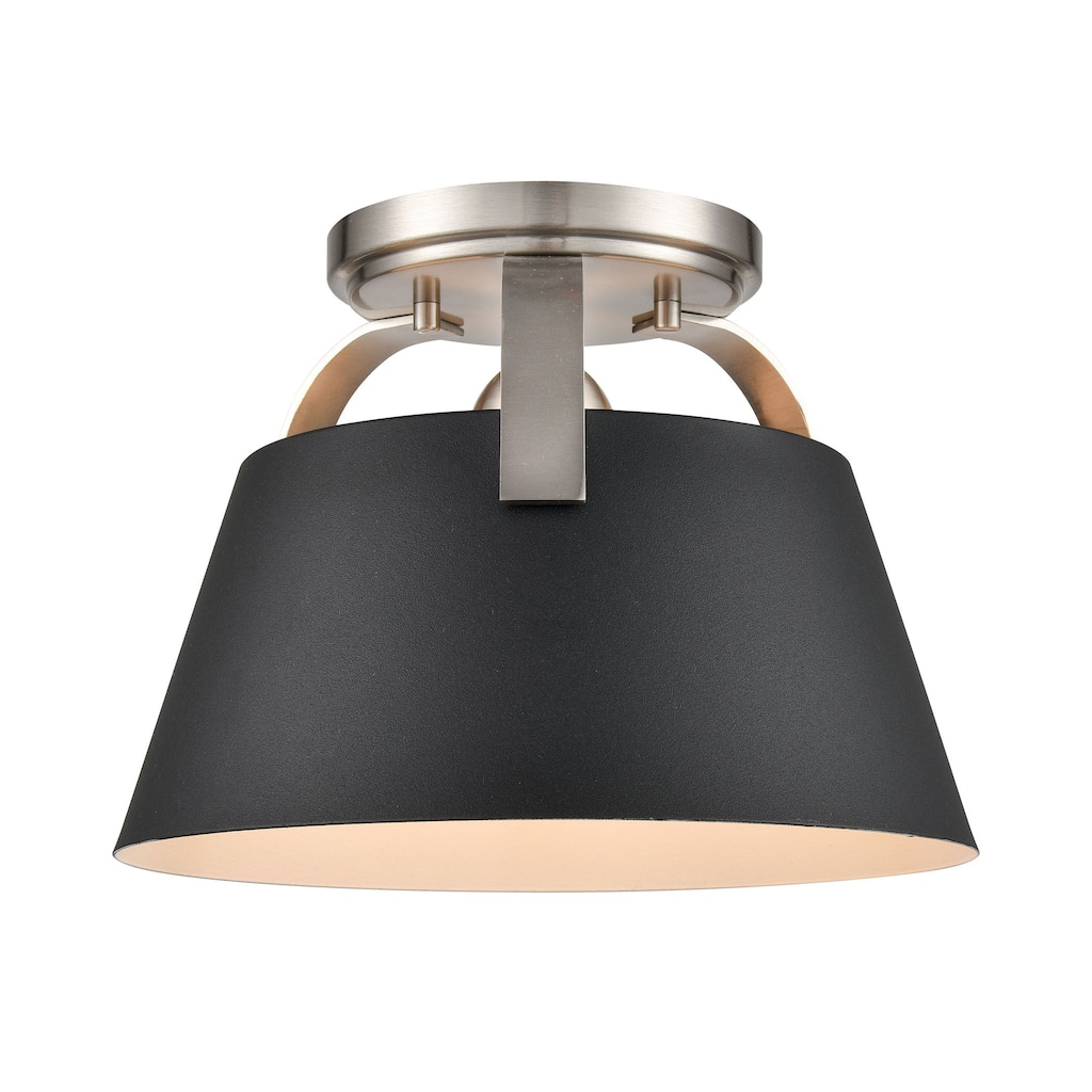 Elk Home Jepson 9.5'' Wide 1-Light Semi Flush Mount - Matte Black