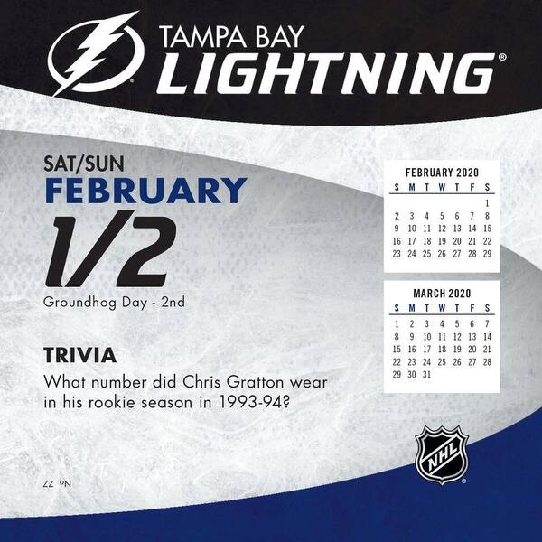Shop Turner Licensing 2020 Nhl Tampa Bay Lightning Desk Calendar