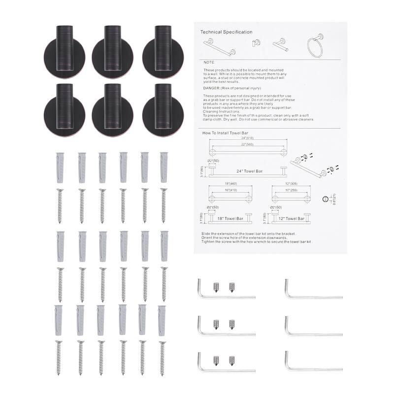 WOWOW Stainless Steel J-Hook Robe/Towel Hook 6-Pack